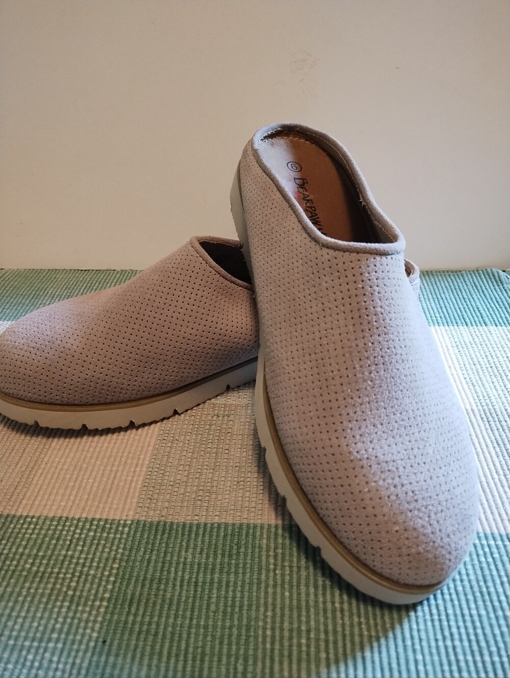 BearPaw Light Beige Perforated Slip-On Shoe